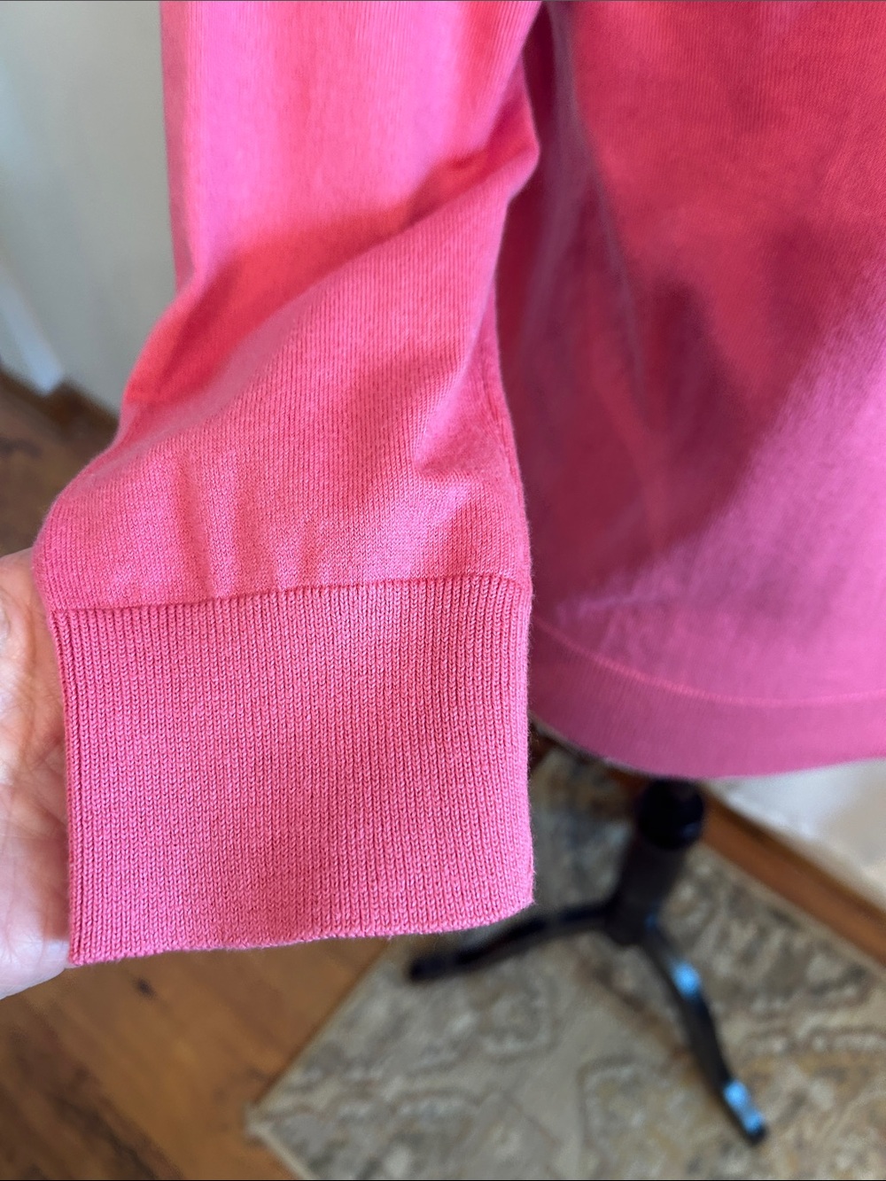 Talbots Pink Pima Cotton Button-Front Cardigan, Small, 3/4 Sleeve, NWOT - Picture 6 of 7